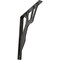 Ekena Millwork Damon Wrought Iron Bracket, (Single center brace), Antiqued Pewter 1 1/2"W x 12"D x 15"H BKTM01X12X15SDAAPW - alternate 1